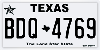 TX license plate BDQ4769