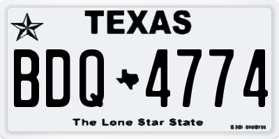 TX license plate BDQ4774