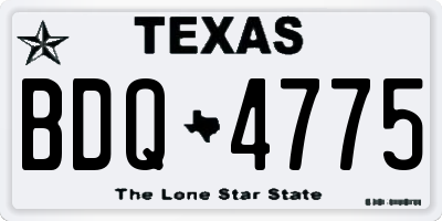TX license plate BDQ4775