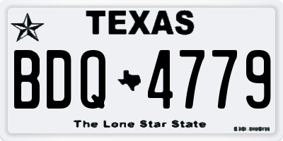 TX license plate BDQ4779