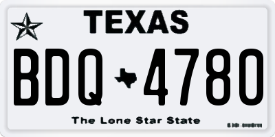 TX license plate BDQ4780