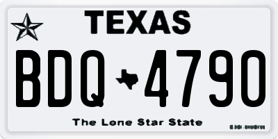 TX license plate BDQ4790