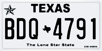TX license plate BDQ4791