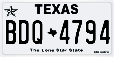 TX license plate BDQ4794