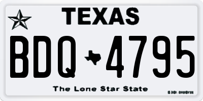 TX license plate BDQ4795