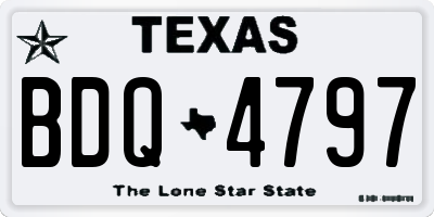 TX license plate BDQ4797