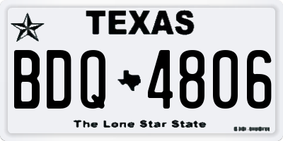 TX license plate BDQ4806