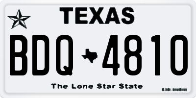 TX license plate BDQ4810