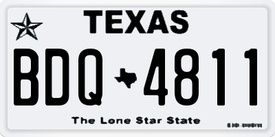 TX license plate BDQ4811
