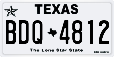 TX license plate BDQ4812