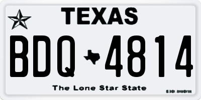 TX license plate BDQ4814