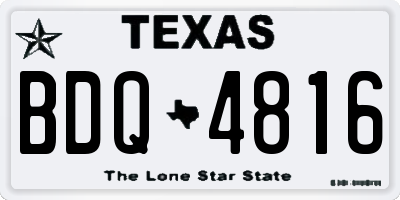 TX license plate BDQ4816