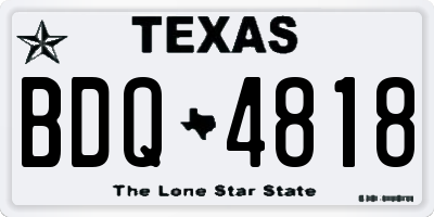 TX license plate BDQ4818