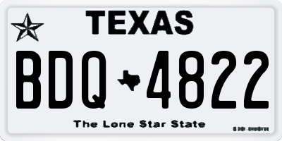 TX license plate BDQ4822