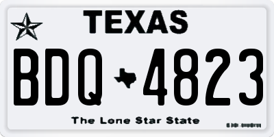 TX license plate BDQ4823