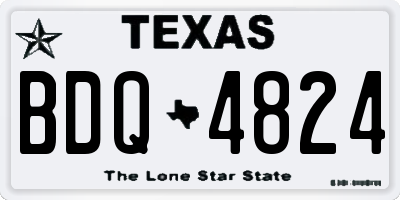 TX license plate BDQ4824