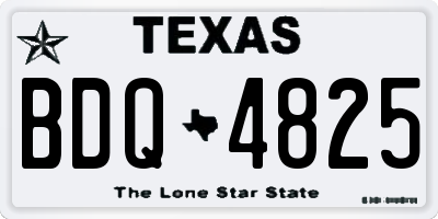TX license plate BDQ4825