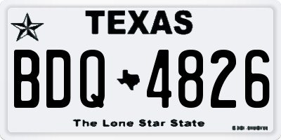 TX license plate BDQ4826