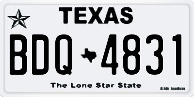 TX license plate BDQ4831
