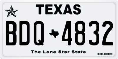 TX license plate BDQ4832
