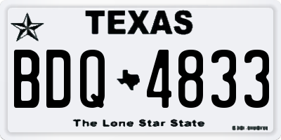 TX license plate BDQ4833