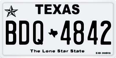 TX license plate BDQ4842