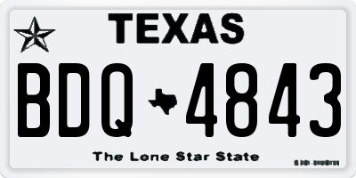 TX license plate BDQ4843