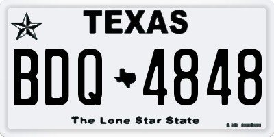 TX license plate BDQ4848