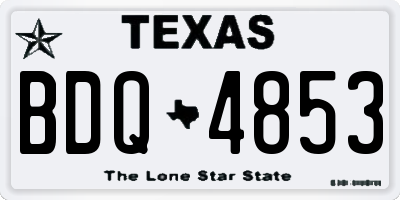 TX license plate BDQ4853