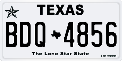 TX license plate BDQ4856