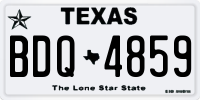 TX license plate BDQ4859