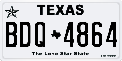 TX license plate BDQ4864