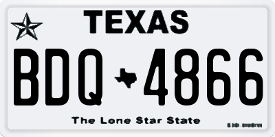 TX license plate BDQ4866