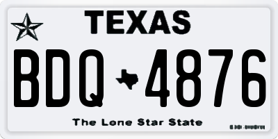 TX license plate BDQ4876