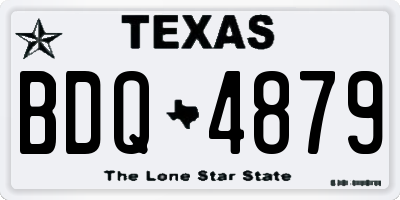 TX license plate BDQ4879