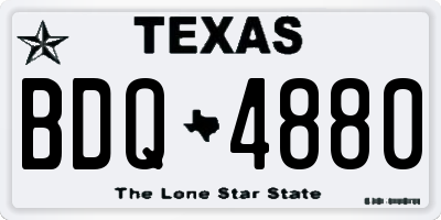 TX license plate BDQ4880