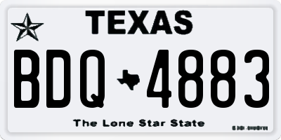 TX license plate BDQ4883