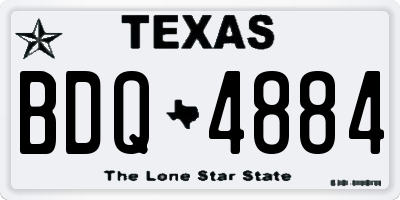 TX license plate BDQ4884