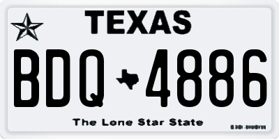 TX license plate BDQ4886