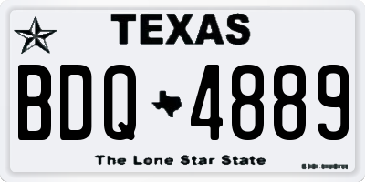 TX license plate BDQ4889