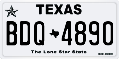 TX license plate BDQ4890