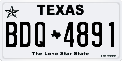 TX license plate BDQ4891