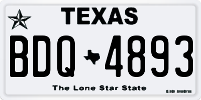 TX license plate BDQ4893