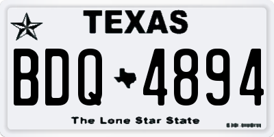TX license plate BDQ4894