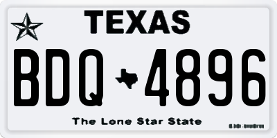 TX license plate BDQ4896