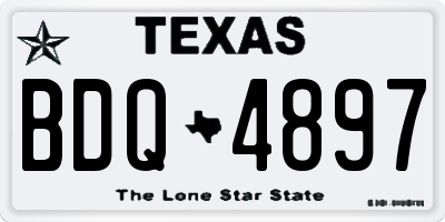TX license plate BDQ4897