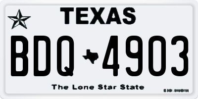 TX license plate BDQ4903
