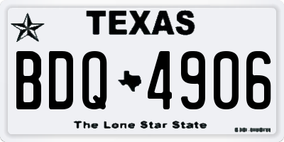 TX license plate BDQ4906