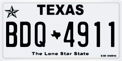 TX license plate BDQ4911