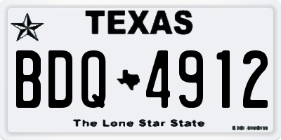 TX license plate BDQ4912